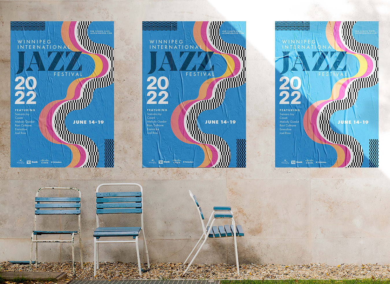 Three Jazz Festival Posters Mocked up